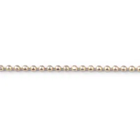 1.5mm Satin Hamilton Gold Plated Diamond Cut Ball Chain, by the Foot