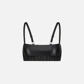 Adam Selman Branded Band Bra - Black Liquid