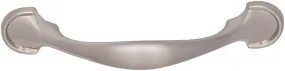 AmazonBasics Rounded Foot Cabinet Handle 4.63in Length 3in Hole Center Satin Nickel 10Pack