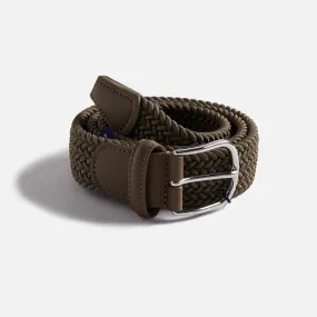 Anderson's Classic Stretch Woven Belt - Khaki