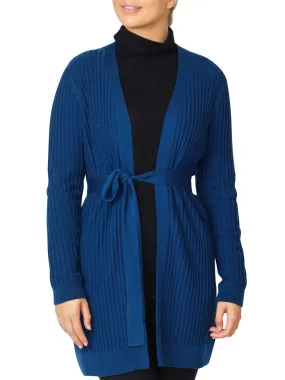 Blanca Blue Ribbed Cardigan