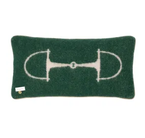 CLASSIC BIT CUSHION NZ WOOL 55X25 CM FOREST GREEN.