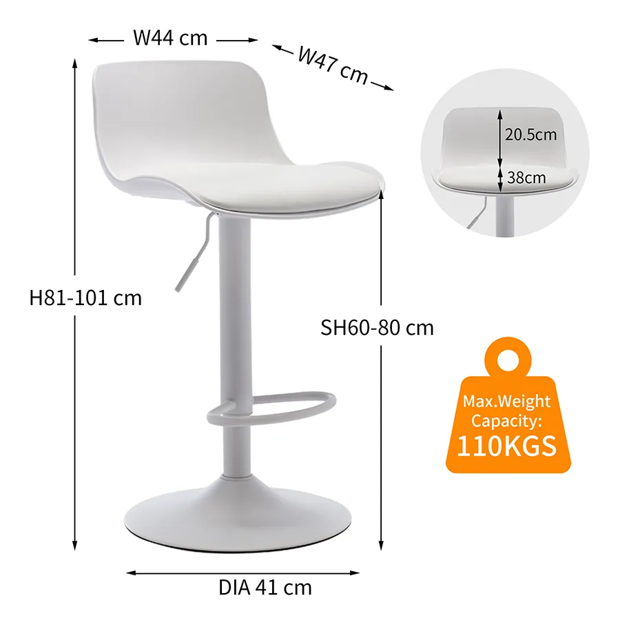 Clio Bar Chair with Cushion