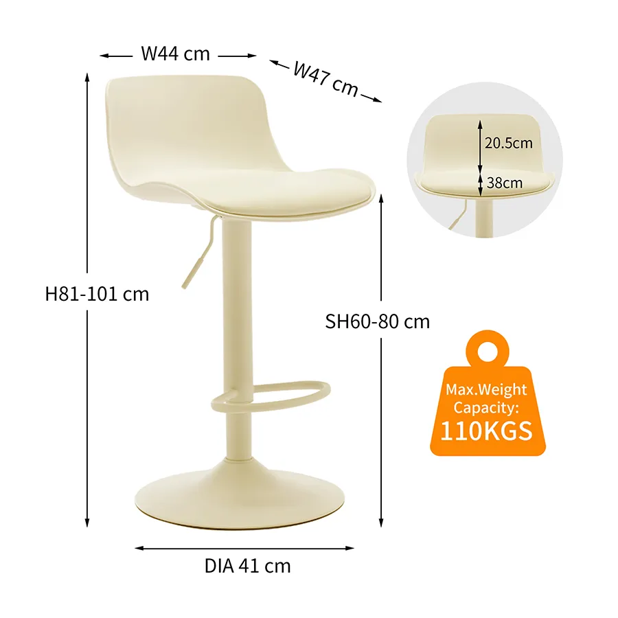 Clio Bar Chair with Cushion