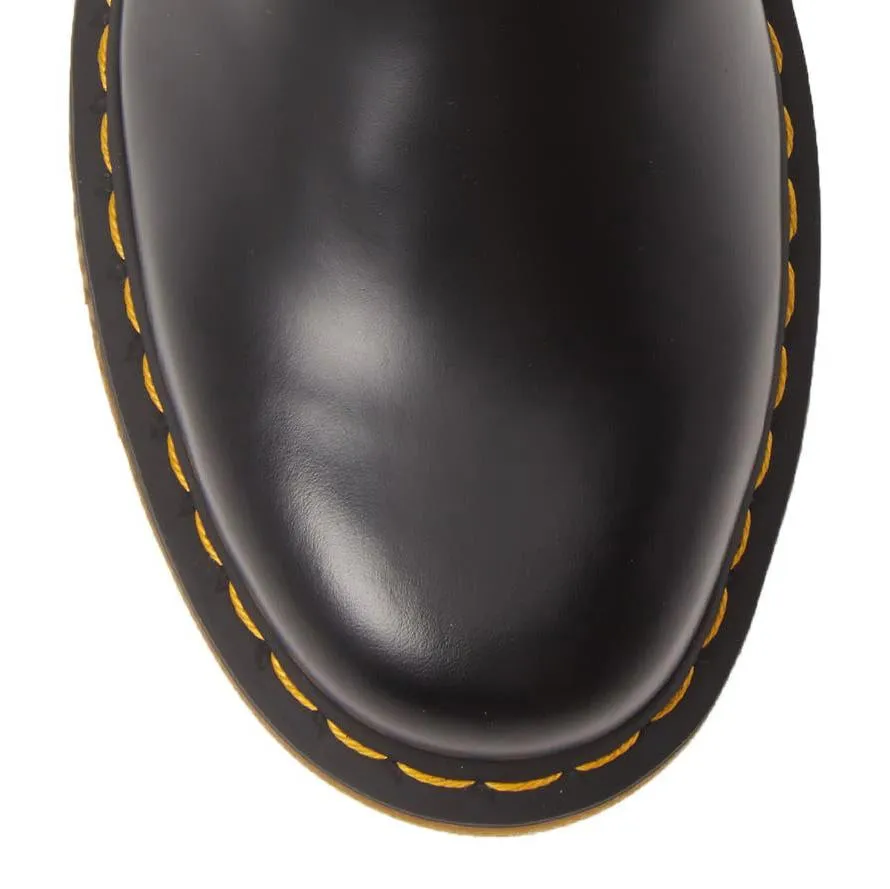 Dr. Martens Women's 2976 Chelsea Boot Black Leather/Yellow Stitching