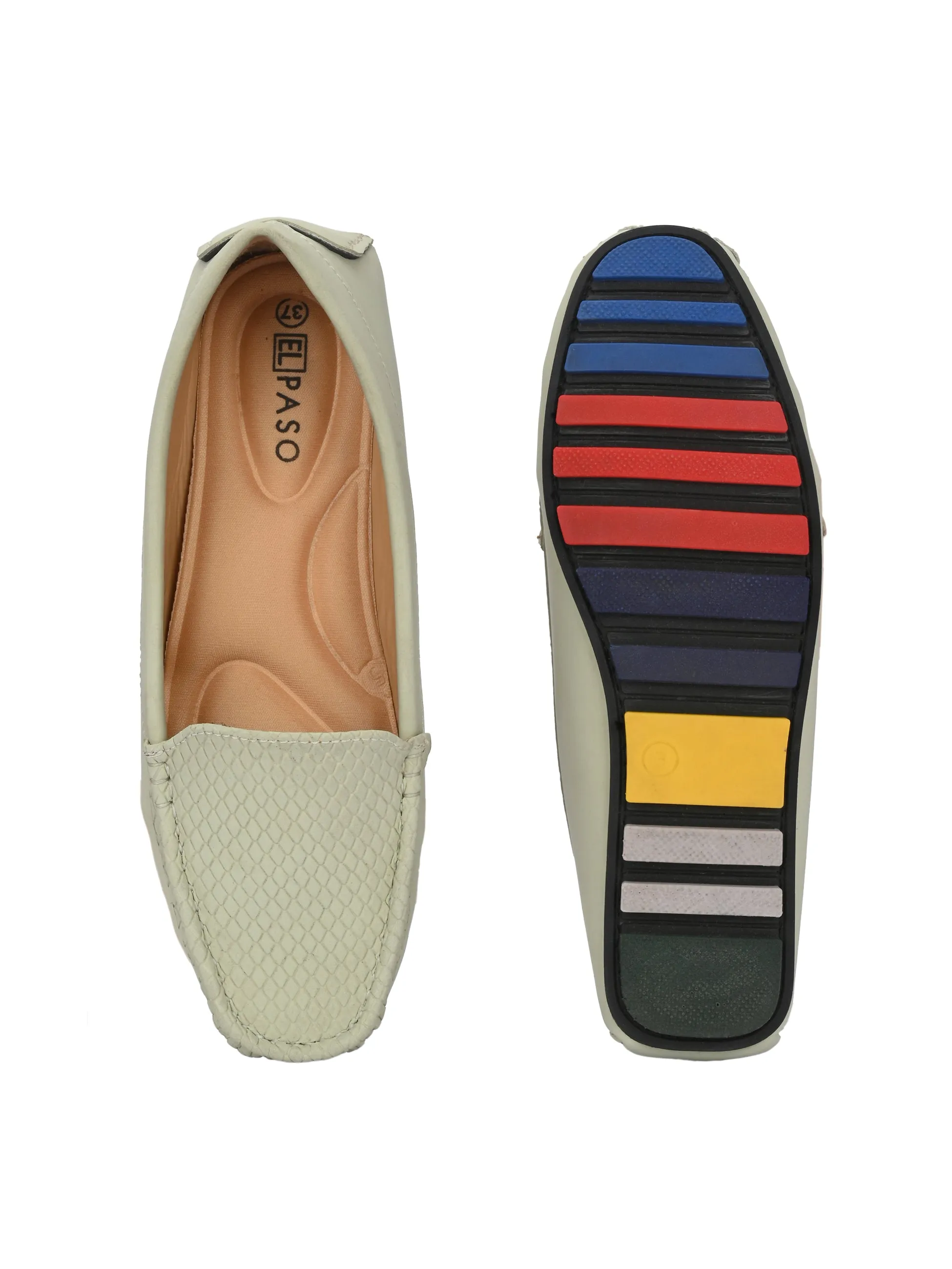 El PASO Textured Slip-On Loafers For Women