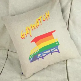 LGBTQ  Gaywatch Linen Cushion Cover