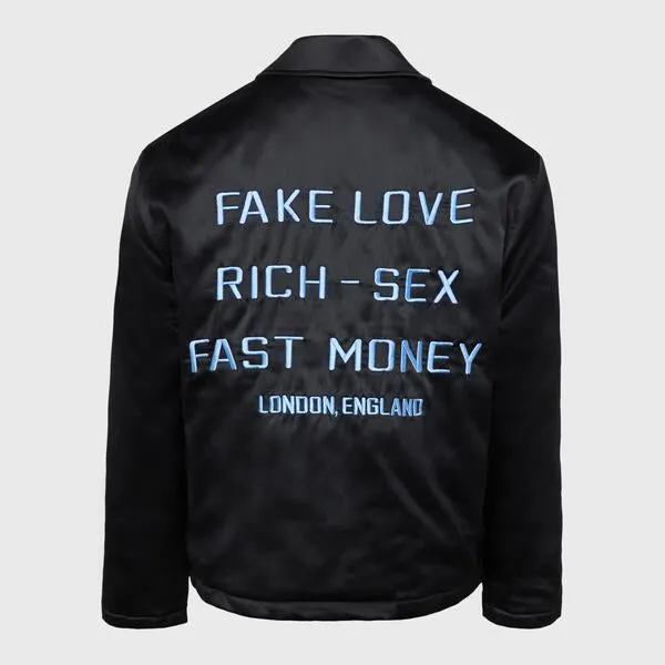 London Satin Jacket Black