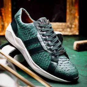 Marco Di Milano Verona Green Python & Calfskin Sneakers