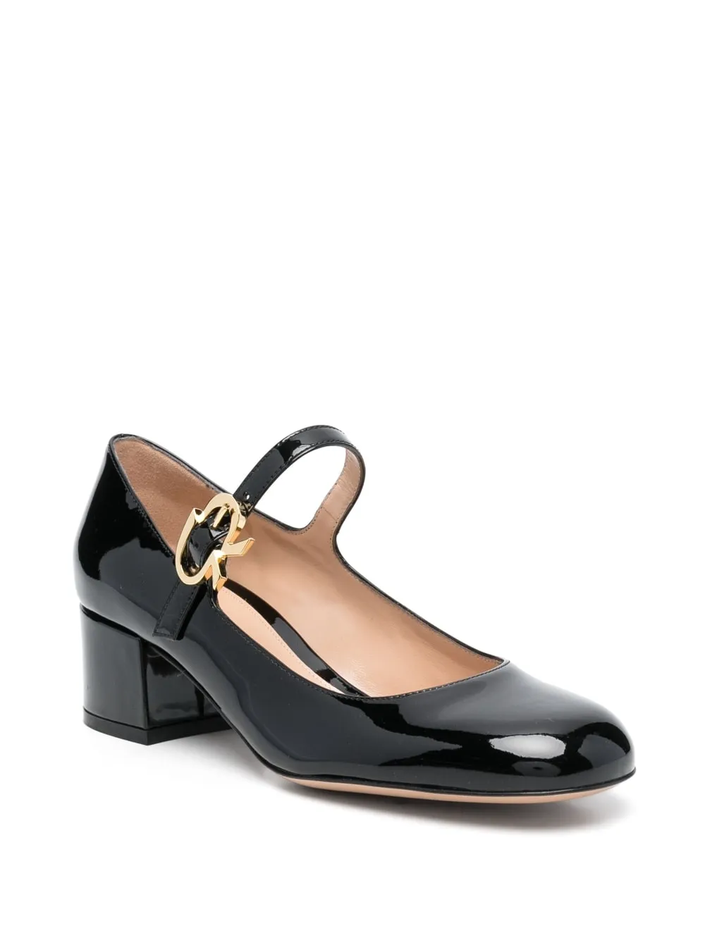 MARY RIBBON PATENT LEATHER PUMPS