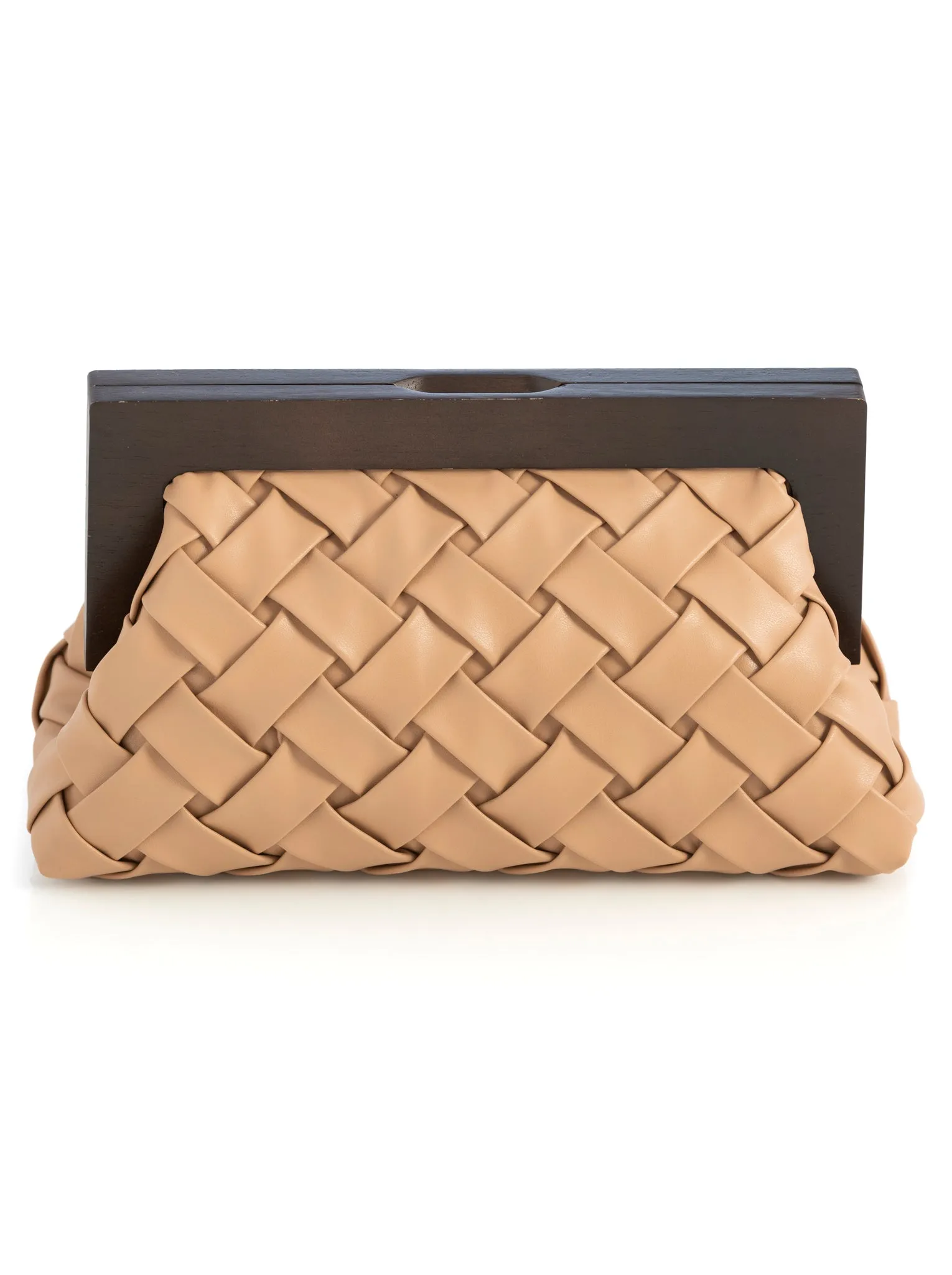 Shiraleah Charlotte Frame Clutch, Tan