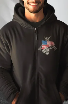 Simple American Warfare Zip Up Hoodie