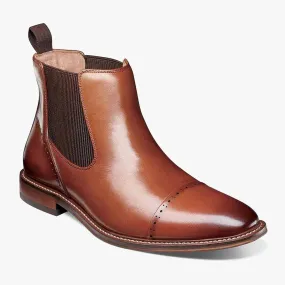 Stacy Adams Maury Cognac Cap Toe Chelsea Boot