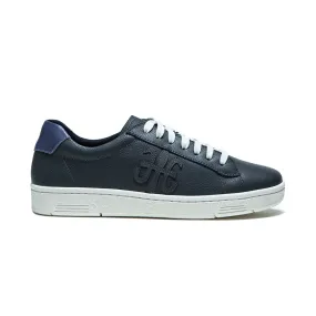 Women's Honor Black Blue Logo Leather Sneakers 98014-995